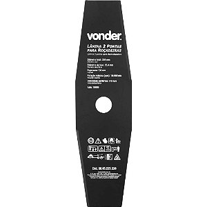 Lâmina de 2 pontas para roçadeiras 330mm x 25,4mm VONDER