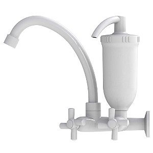 Torneira plástica para cozinha com purificador acabamento C31 branca 31155 DELTA