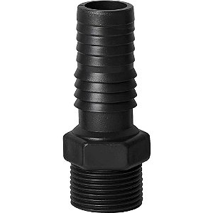 Adaptador com rosca externa para mangueira ,1.1/4" polipropileno preto AD56N REBOUÇAS - 10 unidades
