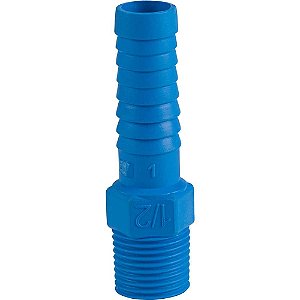 Adaptador com rosca externa para mangueira 1/2" polipropileno azul A51ZN REBOUÇAS - 25 unidades