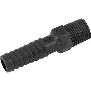 Adaptador com rosca externa para mangueira 1/2" polipropileno preto AD51N REBOUÇAS - 25 unidades
