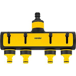 Adaptador múltiplo para mangueira com 4 saídas e regulador de fluxo individual AMV 040 VONDER