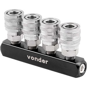 Engate rápido de 1/4" rosca fêmea 1/4" NPT quádruplo VONDER