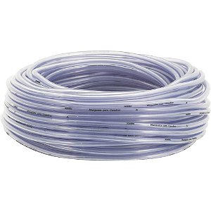 Mangueira PVC cristal para gasolina 5,0mm rolo com 50 metros VONDER