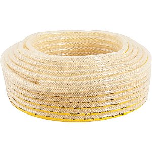 Mangueira PVC cristal trançada 3/8" ar água 191 lbf/pol² 6672 rolo com 50 metros MANTAC