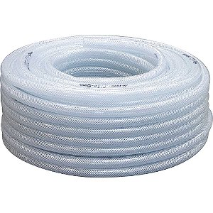 Mangueira PVC cristal trançada PTN 250 libras 1/2" rolo com 50 metros NOVE54