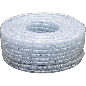 Mangueira PVC cristal trançada VPT 250 libras 1/2" rolo com 50 metros VONDER