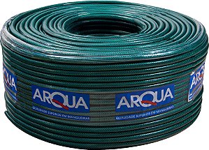 Mangueira para jardim 1/2" x 2,0mm x 50m PVC flexível trançada fibra de poliéster Jetcolor verde 11005 ARQUA