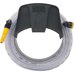 Mangueira para jardim trançada transparente 20m com suporte VONDER