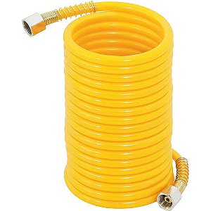 Mangueira/tubo poliuretano e PVC espiral conector 1/4"NPT fêmea 5,0mm x 8,0mm com 7,5m VONDER