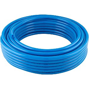 Tubo de poliuretano azul de 12,0mm diâmetro externo x 2,00mm parede rolo com 25 metros VONDER