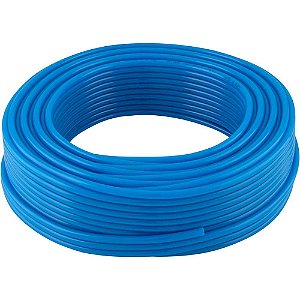 Tubo de poliuretano azul de 6,0mm diâmetro externo x 1,00mm parede rolo com 50 metros VONDER