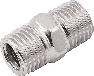 Adaptador duplo 1/4" macho x 1/4" macho pacote com 20 unidades VONDER