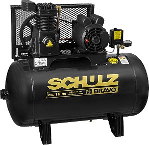 Compressor de ar CSL 10BR/100L Bravo 2 cv trifásico 220V/380V 921.7851-0 (MTA) SCHULZ