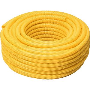 Eletroduto corrugado de PVC amarelo 25mm x 50m 1231 KRONA