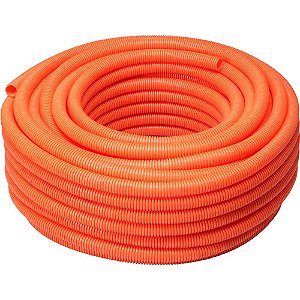 Eletroduto corrugado reforçado de PVC laranja 20mm x 50mm 1235 KRONA