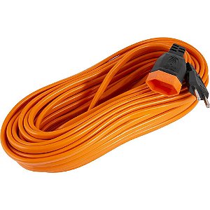 Extensão elétrica com 20 metros cabo PP 2 x 2,50 mm² 2P laranja modelo Hardwork DN1346 DANEVA