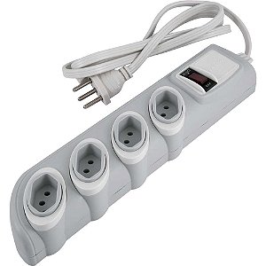 Filtro de linha bivolt com 4 tomadas 1,3 metros DN1642 DANEVA - 6 unidades