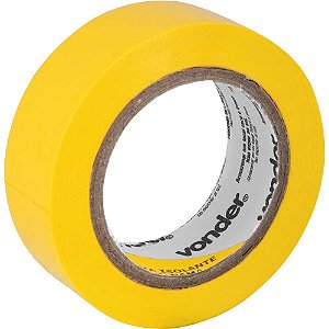 Fita isolante 19mm x 10m amarela VONDER - 10 unidades