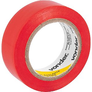 Fita isolante 19mm x 10m vermelha VONDER - 10 unidades