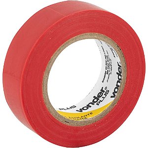 Fita isolante 19mm x 10m vermelha VONDER PLUS - 10 unidades