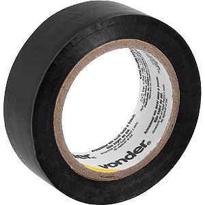 Fita isolante 19,0mm x 10m preta VONDER - 10 unidades