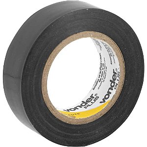 Fita isolante 19,0mm x 10m preta VONDER PLUS - 10 unidades