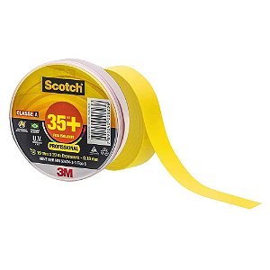 Fita isolante amarela 19mm x 20m Scotch 35+ HB004482491 3M