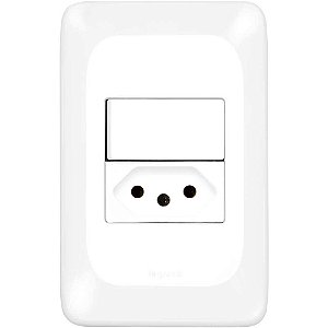 Conjunto com 1 interruptor simples e tomada 2P+T 20 A LGX10320 PIAL POP