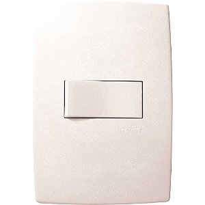 Interruptor de embutir linha Pial Plus 1 tecla simples horizontal 611110 PIAL