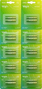 Pilha alcalina palito (AAA) 1,5V 20 peças ELE000000082346 ELGIN