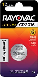Bateria de lítio CR2016 3V RAYOVAC
