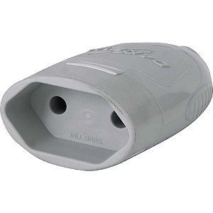 Plugue fêmea 2P redondos cinza 20 A 250V DN1609 DANEVA - 12 unidades