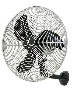 Ventilador de parede oscilante 50,0cm 127V/220V preto e cromado 10234 VENTISILVA