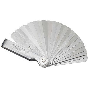 Cálibre de folga 0,038mm a 1,00mm com 25 lâminas 78-212 STANLEY