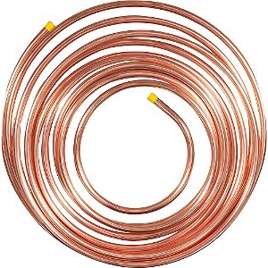 Tubo de cobre flexível 1/2" - 12,70mm rolo COBRESUL