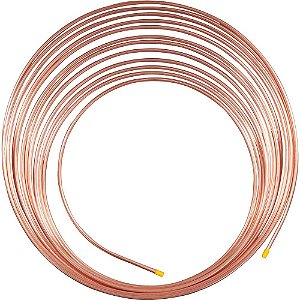 Tubo de cobre flexível 1/4" - 6,35mm rolo COBRESUL