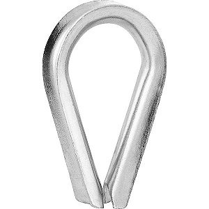 Anilha/sapatilho para cabo de aço 3,18mm - 1/8" inox VONDER