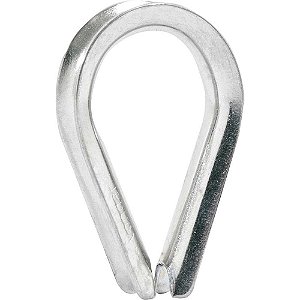 Anilha/sapatilho para cabo de aço 4,76mm - 3/16" inox VONDER