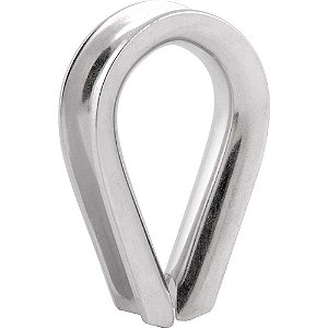 Anilha/sapatilho para cabo de aço 9,53mm - 3/8" inox VONDER