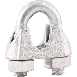 Clips para cabo de aço 1" - 25,40mm embalagem com 80 unidades NOVE54