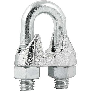 Clips para cabo de aço 1/2" - 12,70mm pacote com 2 peças VONDER