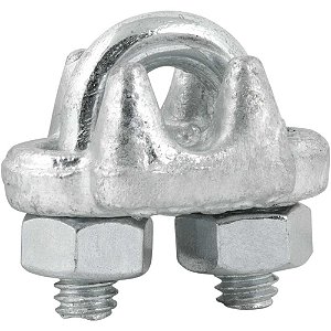Clips para cabo de aço 1/4" - 6,35mm pesado encartelado VONDER PLUS