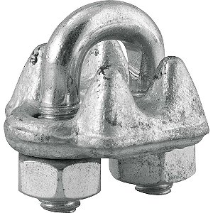 Clips para cabo de aço 1/4" - 6,35mm pesado VONDER PLUS