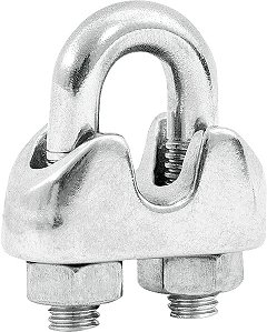 Clips para cabo de aço 1/8" - 3,18mm em aço inox VONDER