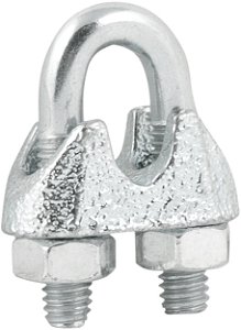 Clips para cabo de aço 1/8" - 3,18mm pacote com 30 peças VONDER