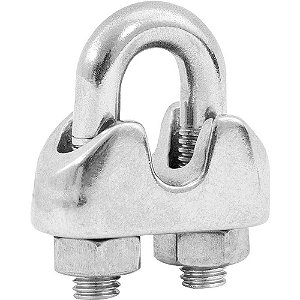 Clips para cabo de aço 3/16" - 4,76mm em aço inox VONDER