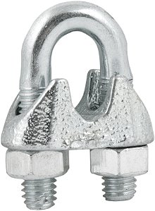 Clips para cabo de aço 3/16" - 4,76mm pacote com 20 peças VONDER