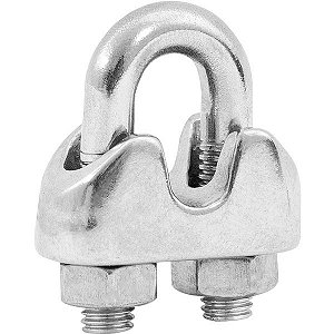 Clips para cabo de aço 3/8" - 9,53mm em aço inox VONDER