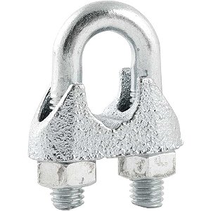 Clips para cabo de aço 3/8" - 9,53mm pacote com 5 peças VONDER
